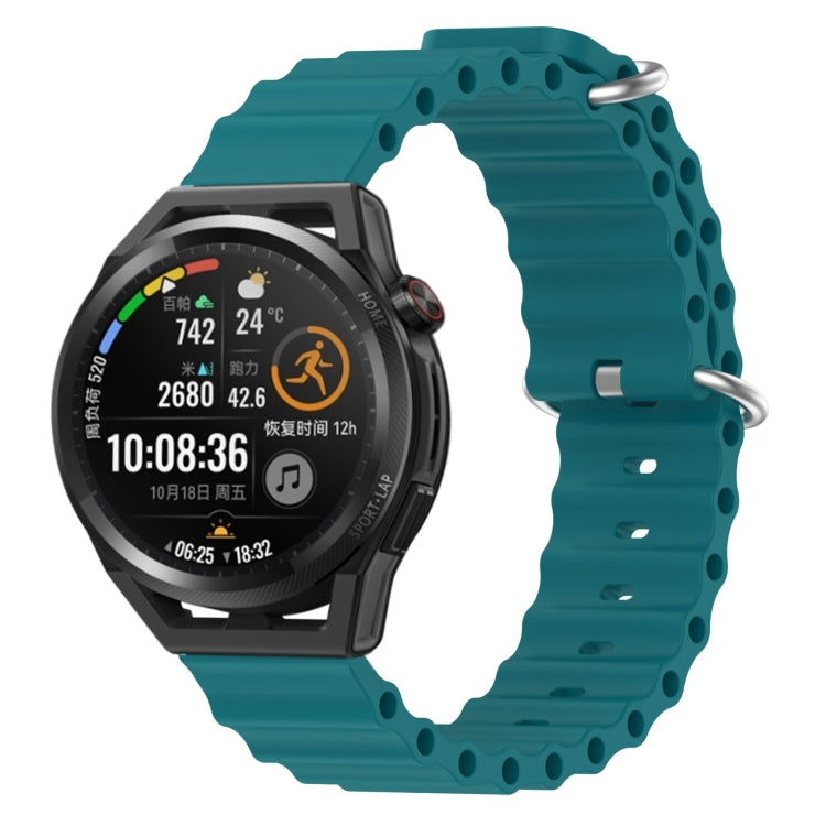 For Huawei Watch GT Runner 22mm Ocean Style Silicone Solid Color Watch Band