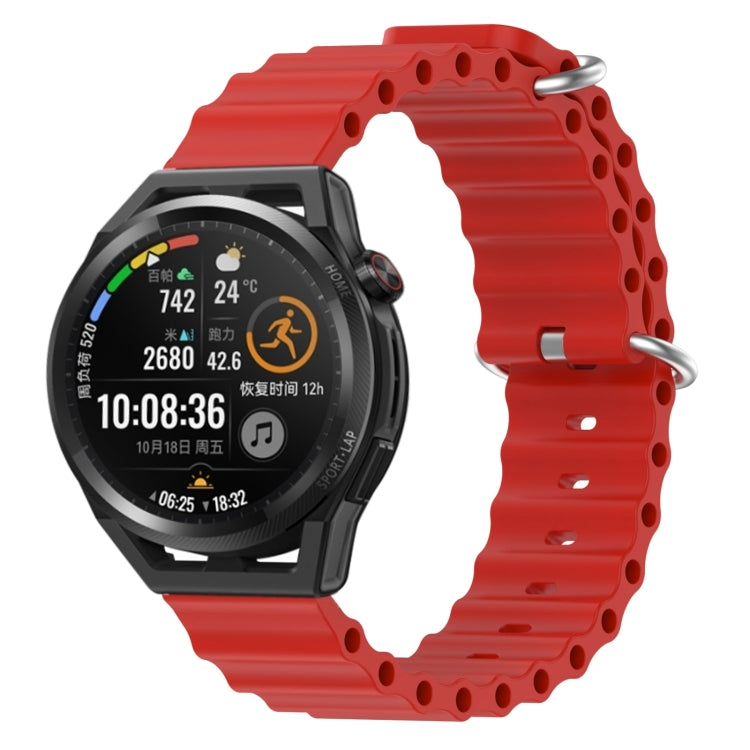 For Huawei Watch GT Runner 22mm Ocean Style Silicone Solid Color Watch Band