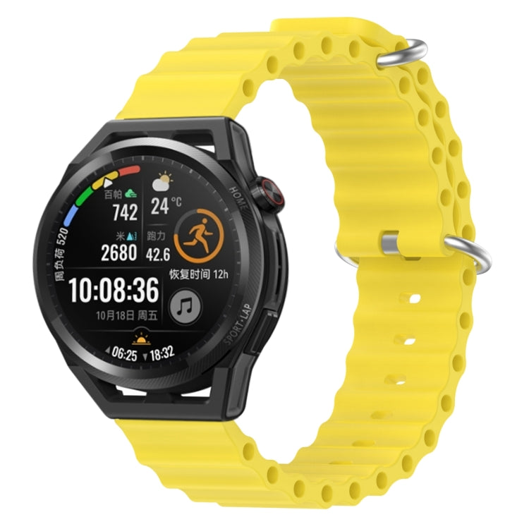 For Huawei Watch GT Runner 22mm Ocean Style Silicone Solid Color Watch Band