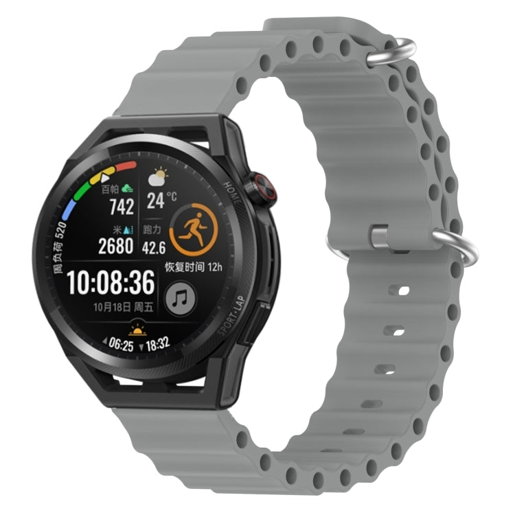 For Huawei Watch GT Runner 22mm Ocean Style Silicone Solid Color Watch Band
