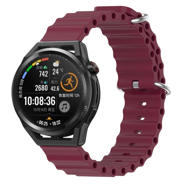 For Huawei Watch GT Runner 22mm Ocean Style Silicone Solid Color Watch Band
