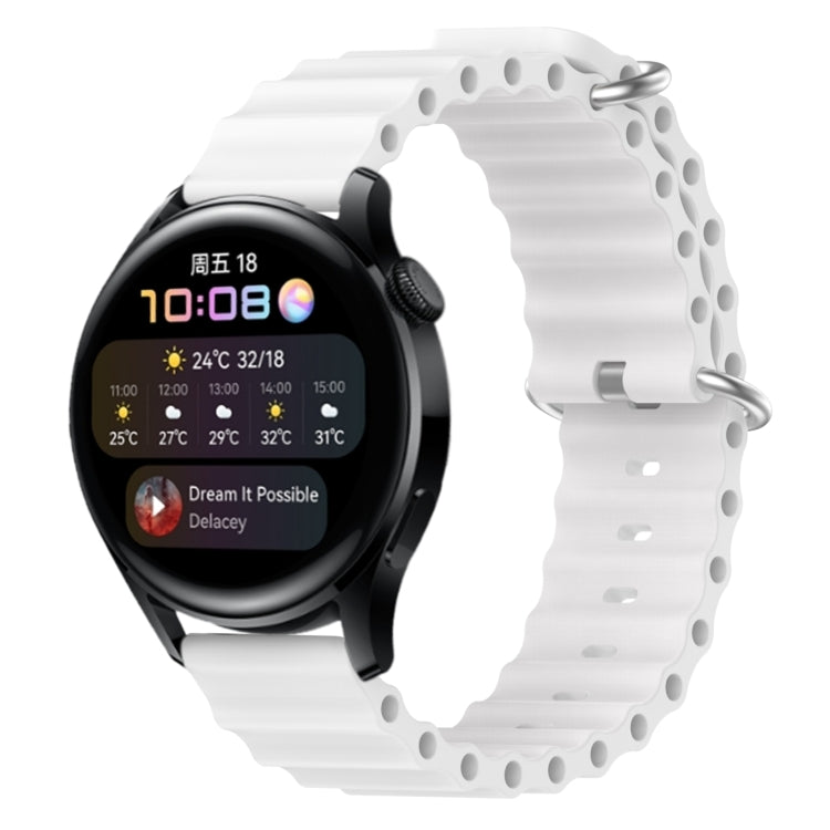 For Huawei Watch 3 22mm Ocean Style Silicone Solid Color Watch Band