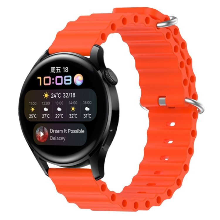For Huawei Watch 3 22mm Ocean Style Silicone Solid Color Watch Band