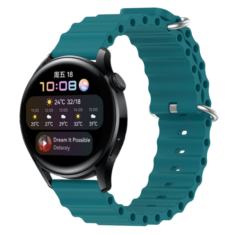 For Huawei Watch 3 22mm Ocean Style Silicone Solid Color Watch Band
