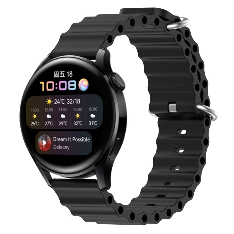 For Huawei Watch 3 22mm Ocean Style Silicone Solid Color Watch Band