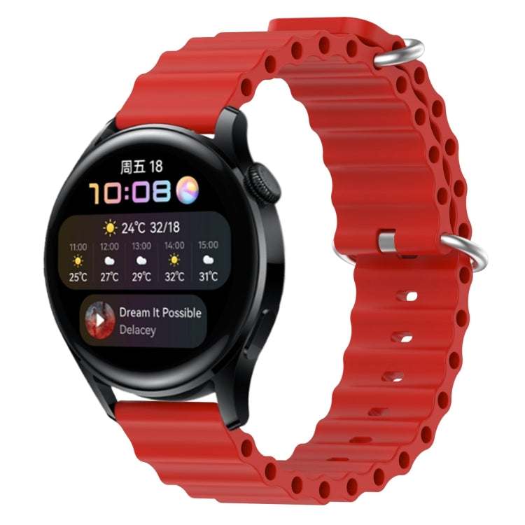 For Huawei Watch 3 22mm Ocean Style Silicone Solid Color Watch Band