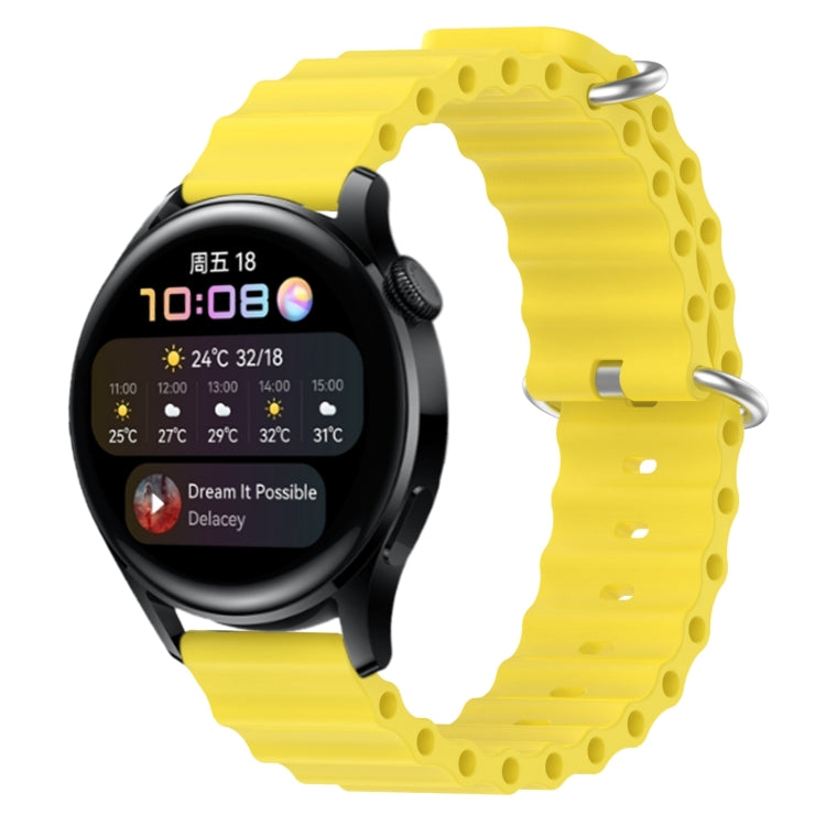 For Huawei Watch 3 22mm Ocean Style Silicone Solid Color Watch Band