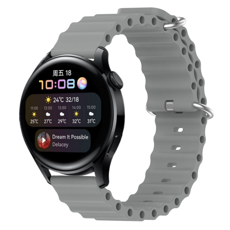 For Huawei Watch 3 22mm Ocean Style Silicone Solid Color Watch Band