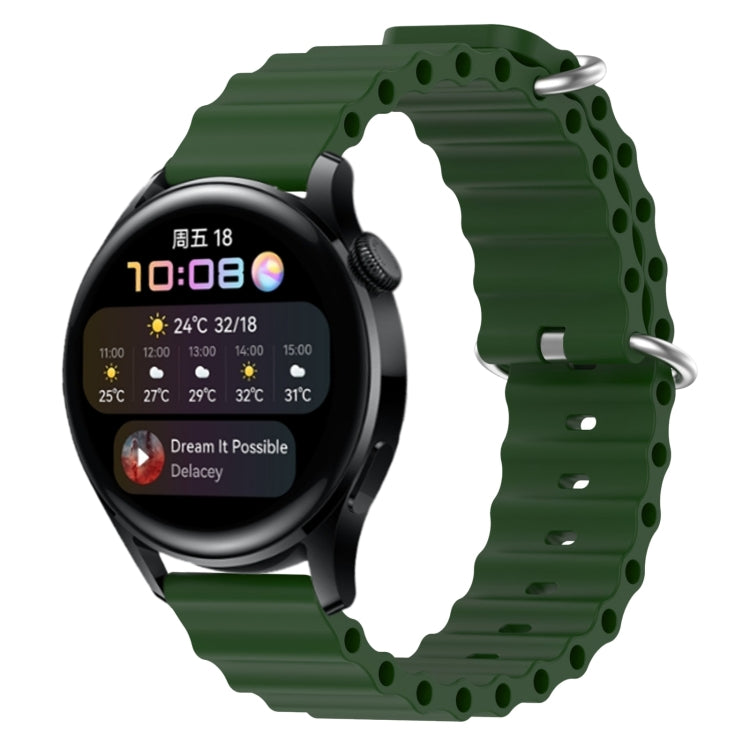 For Huawei Watch 3 22mm Ocean Style Silicone Solid Color Watch Band