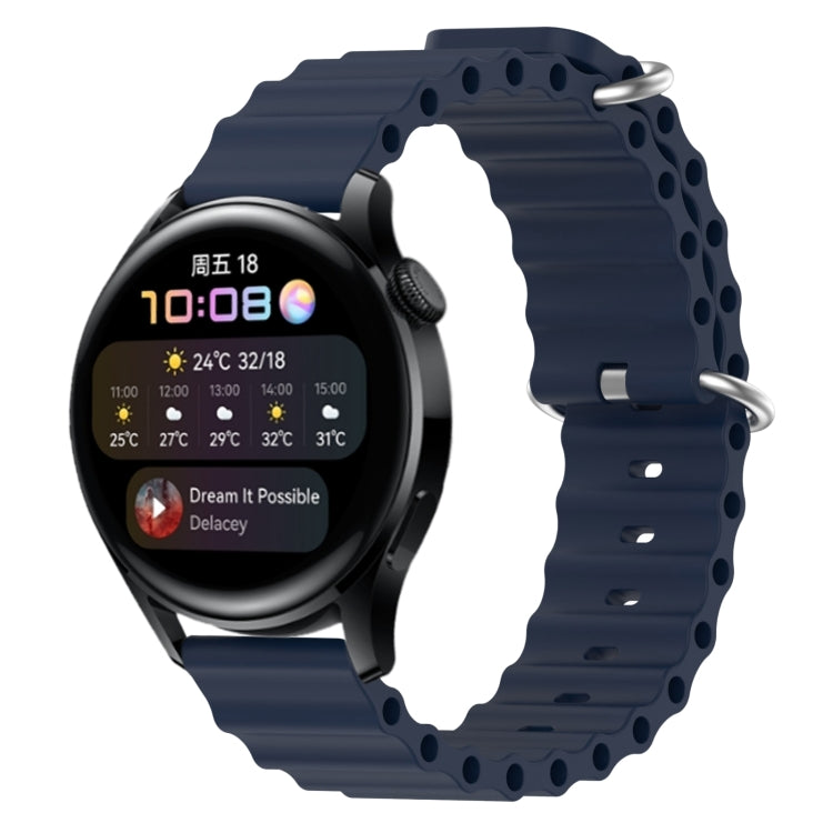 For Huawei Watch 3 22mm Ocean Style Silicone Solid Color Watch Band