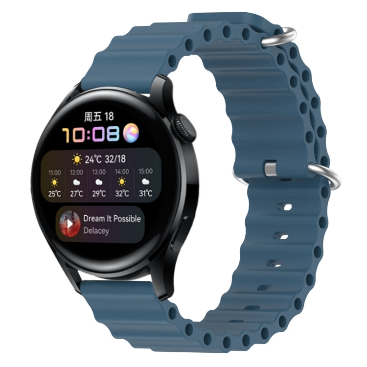 For Huawei Watch 3 22mm Ocean Style Silicone Solid Color Watch Band