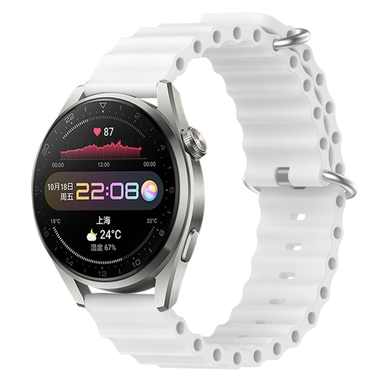 For Huawei Watch 3 Pro 22mm Ocean Style Silicone Solid Color Watch Band