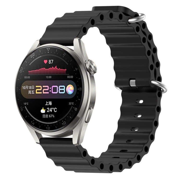 For Huawei Watch 3 Pro 22mm Ocean Style Silicone Solid Color Watch Band