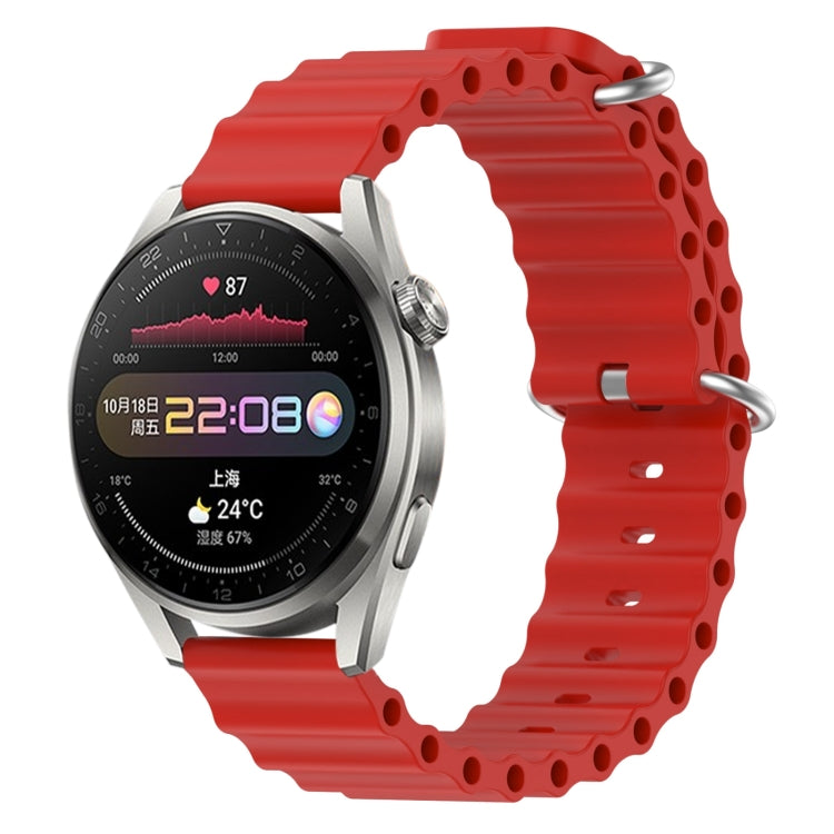 For Huawei Watch 3 Pro 22mm Ocean Style Silicone Solid Color Watch Band