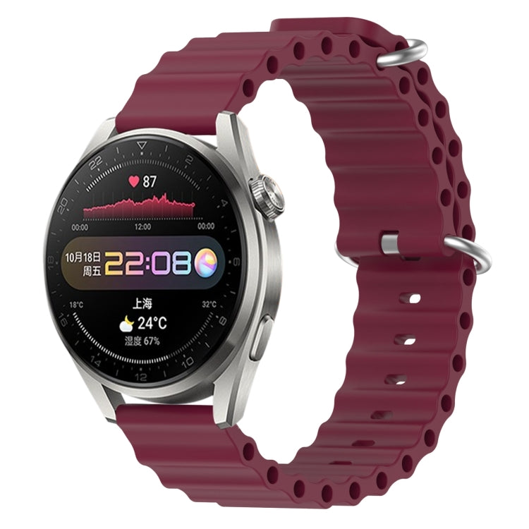 For Huawei Watch 3 Pro 22mm Ocean Style Silicone Solid Color Watch Band