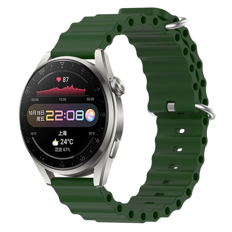 For Huawei Watch 3 Pro 22mm Ocean Style Silicone Solid Color Watch Band