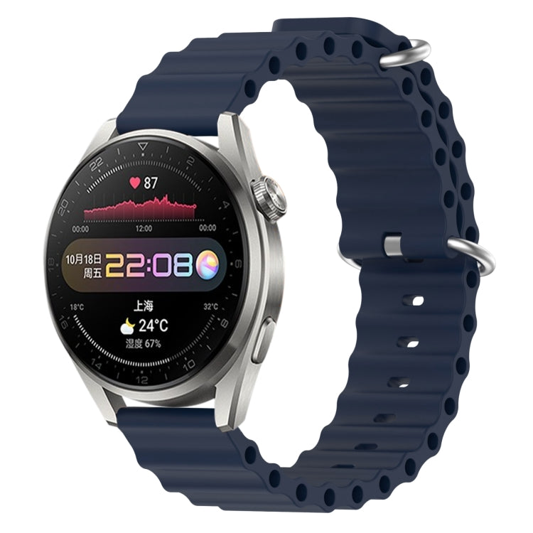For Huawei Watch 3 Pro 22mm Ocean Style Silicone Solid Color Watch Band
