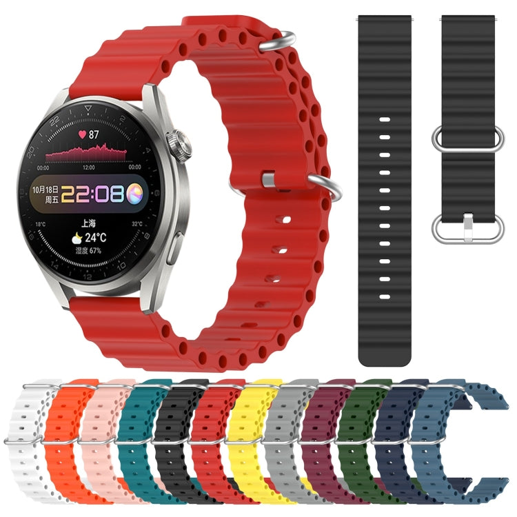 For Huawei Watch 3 Pro 22mm Ocean Style Silicone Solid Color Watch Band