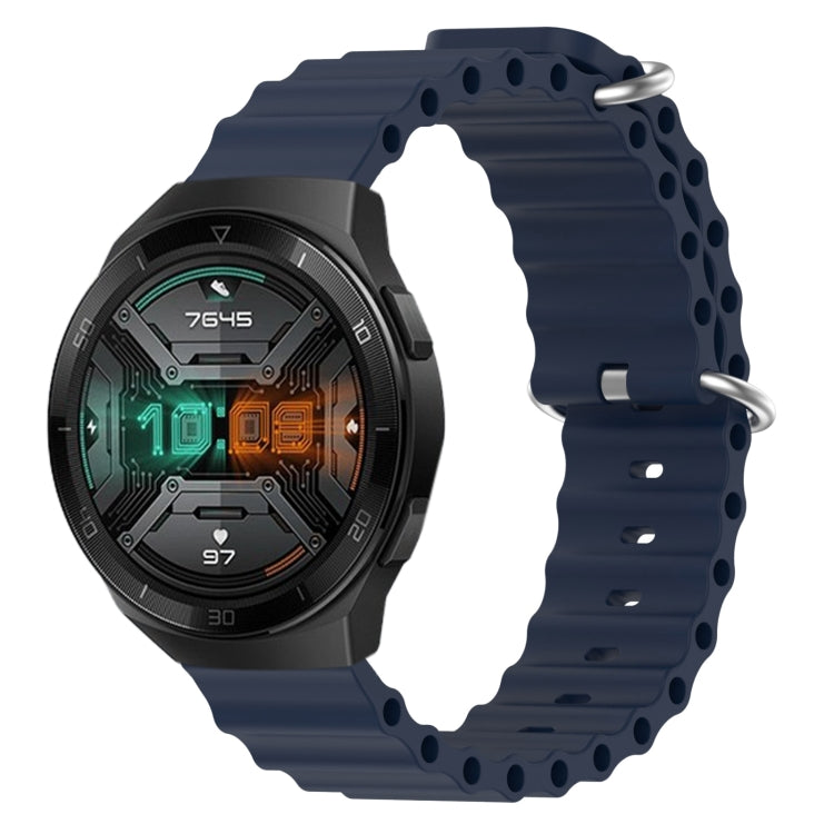 For Huawei Watch GT 2E 22mm Ocean Style Silicone Solid Color Watch Band