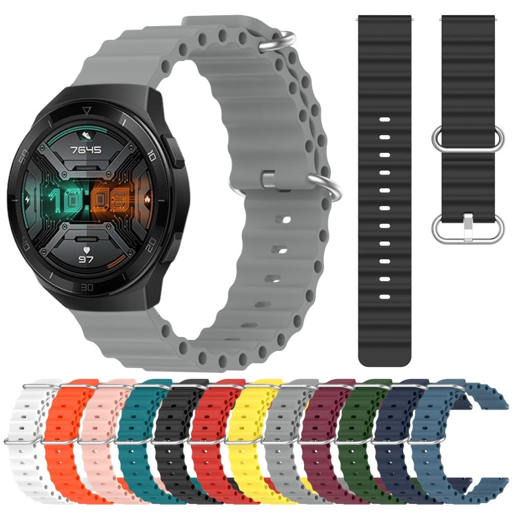 For Huawei Watch GT 2E 22mm Ocean Style Silicone Solid Color Watch Band