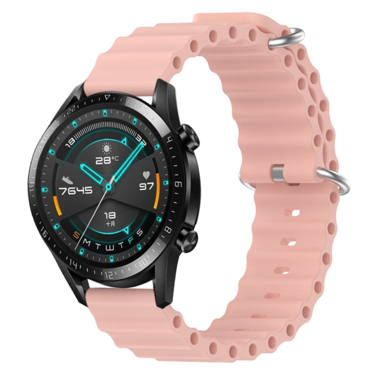 For Huawei GT2 46mm 22mm Ocean Style Silicone Solid Color Watch Band