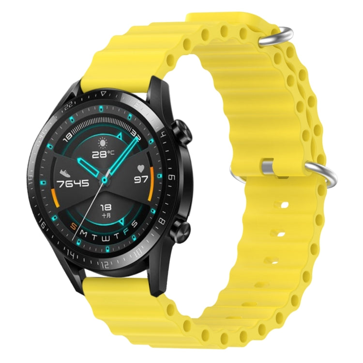 For Huawei GT2 46mm 22mm Ocean Style Silicone Solid Color Watch Band