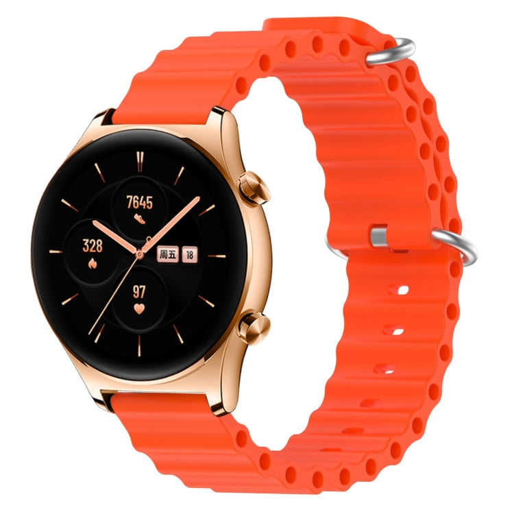 For Honor Watch GS 3 22mm Ocean Style Silicone Solid Color Watch Band