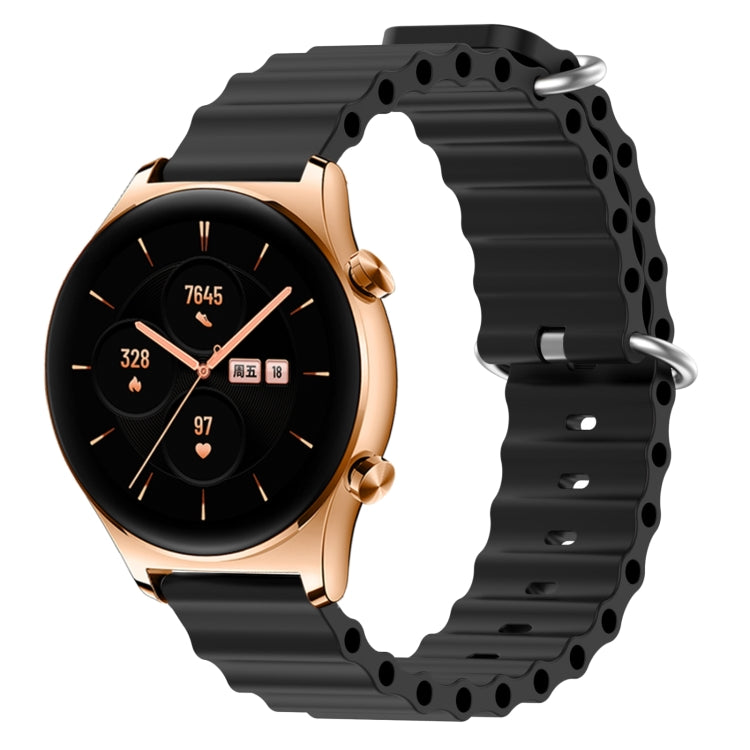 For Honor Watch GS 3 22mm Ocean Style Silicone Solid Color Watch Band
