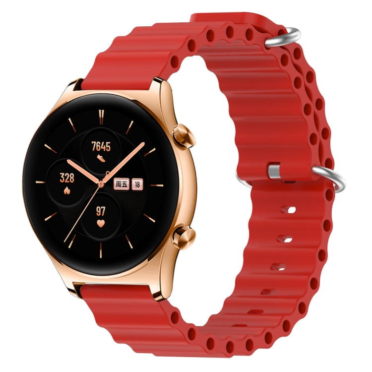 For Honor Watch GS 3 22mm Ocean Style Silicone Solid Color Watch Band