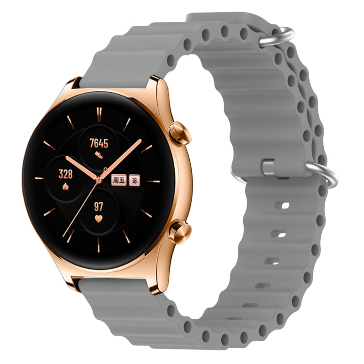 For Honor Watch GS 3 22mm Ocean Style Silicone Solid Color Watch Band