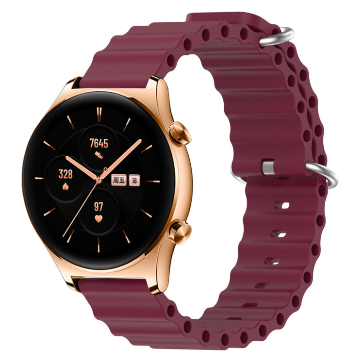 For Honor Watch GS 3 22mm Ocean Style Silicone Solid Color Watch Band