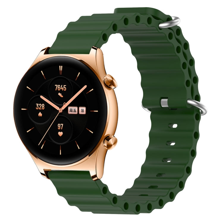 For Honor Watch GS 3 22mm Ocean Style Silicone Solid Color Watch Band