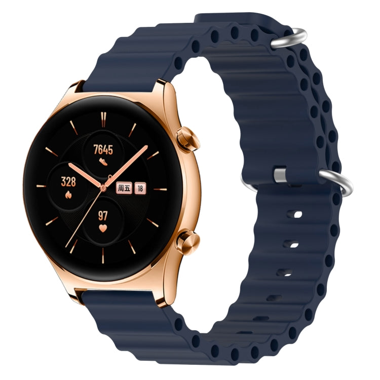 For Honor Watch GS 3 22mm Ocean Style Silicone Solid Color Watch Band