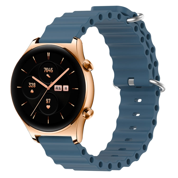 For Honor Watch GS 3 22mm Ocean Style Silicone Solid Color Watch Band