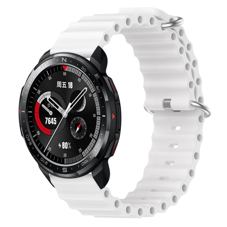 For Honor Watch GS Pro 22mm Ocean Style Silicone Solid Color Watch Band