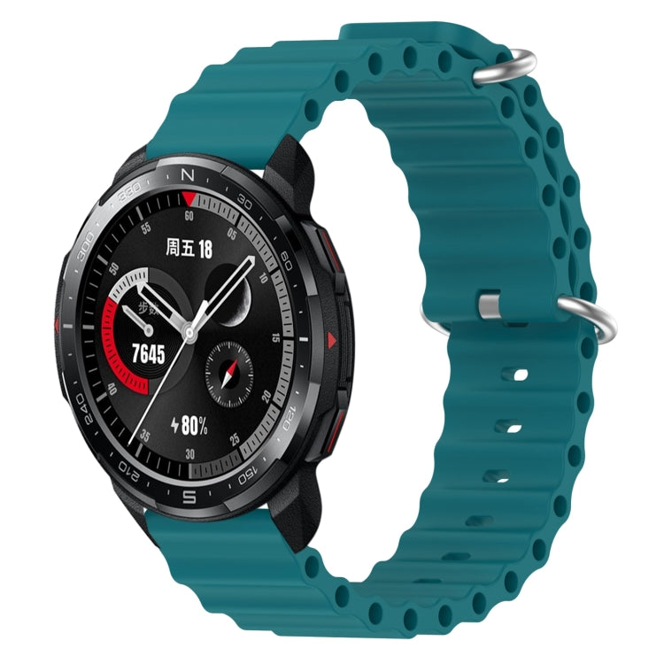 For Honor Watch GS Pro 22mm Ocean Style Silicone Solid Color Watch Band