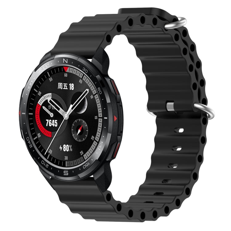 For Honor Watch GS Pro 22mm Ocean Style Silicone Solid Color Watch Band