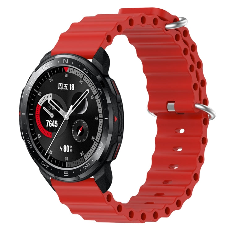 For Honor Watch GS Pro 22mm Ocean Style Silicone Solid Color Watch Band