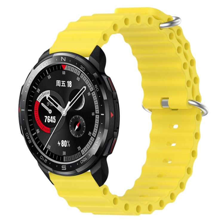 For Honor Watch GS Pro 22mm Ocean Style Silicone Solid Color Watch Band