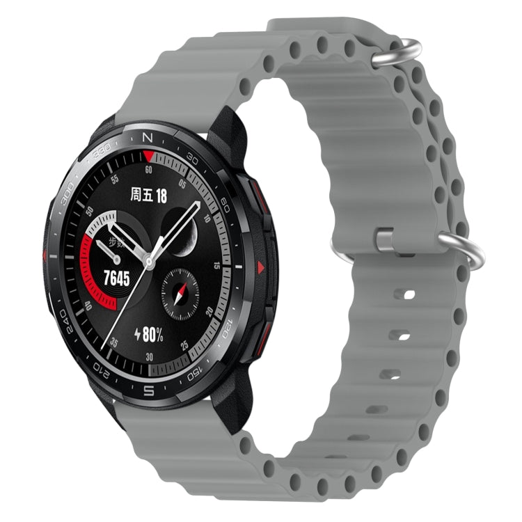 For Honor Watch GS Pro 22mm Ocean Style Silicone Solid Color Watch Band