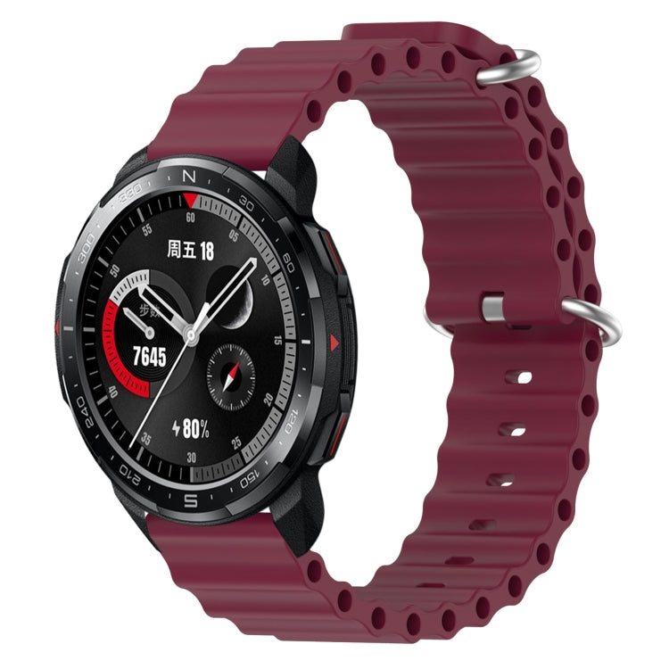 For Honor Watch GS Pro 22mm Ocean Style Silicone Solid Color Watch Band