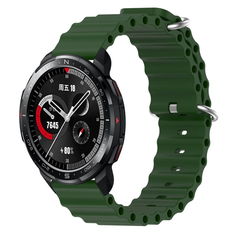 For Honor Watch GS Pro 22mm Ocean Style Silicone Solid Color Watch Band