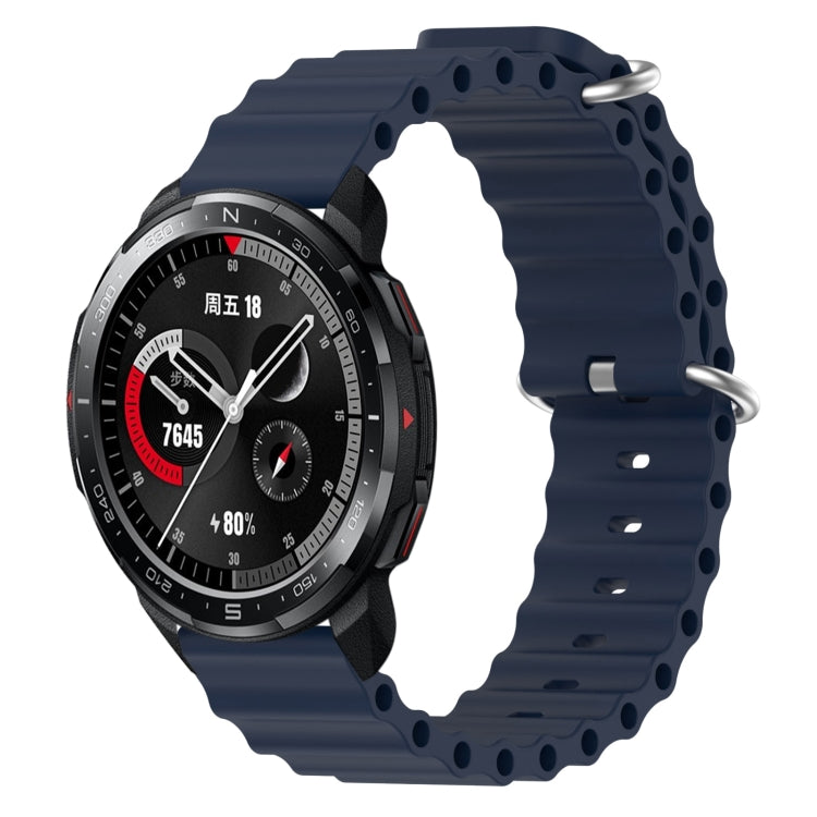 For Honor Watch GS Pro 22mm Ocean Style Silicone Solid Color Watch Band