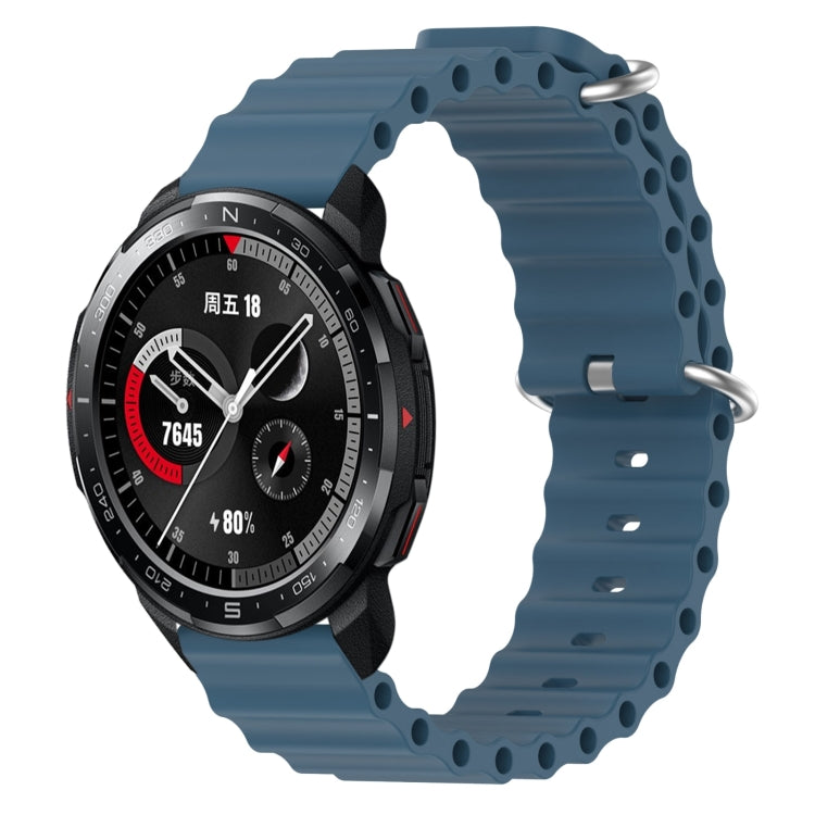 For Honor Watch GS Pro 22mm Ocean Style Silicone Solid Color Watch Band