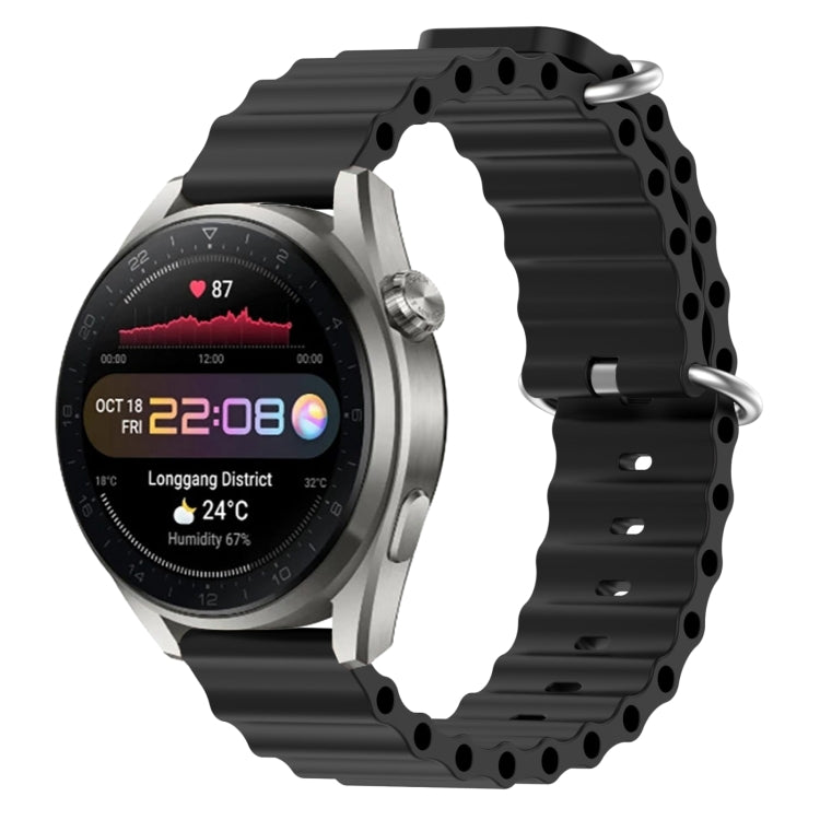 For Huawei Watch 3 Pro New 22mm Ocean Style Silicone Solid Color Watch Band