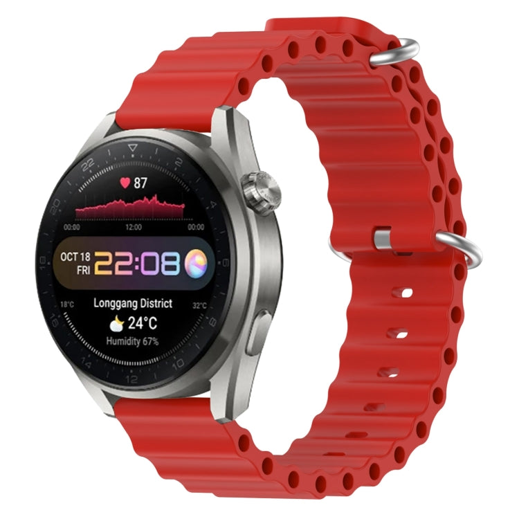 For Huawei Watch 3 Pro New 22mm Ocean Style Silicone Solid Color Watch Band