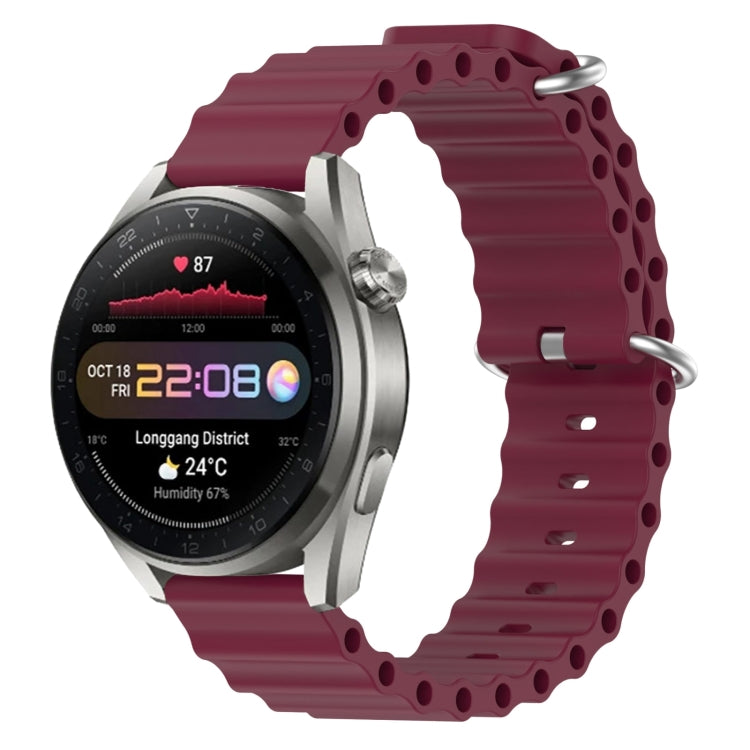 For Huawei Watch 3 Pro New 22mm Ocean Style Silicone Solid Color Watch Band