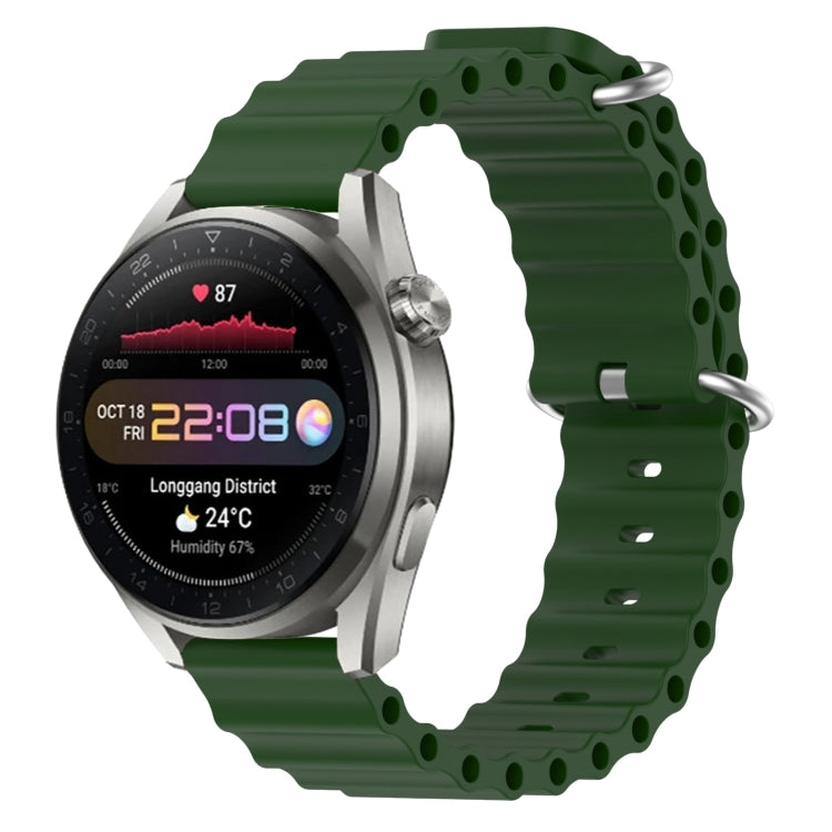 For Huawei Watch 3 Pro New 22mm Ocean Style Silicone Solid Color Watch Band