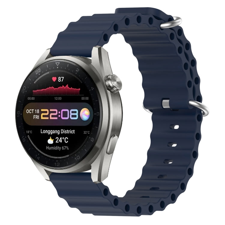 For Huawei Watch 3 Pro New 22mm Ocean Style Silicone Solid Color Watch Band