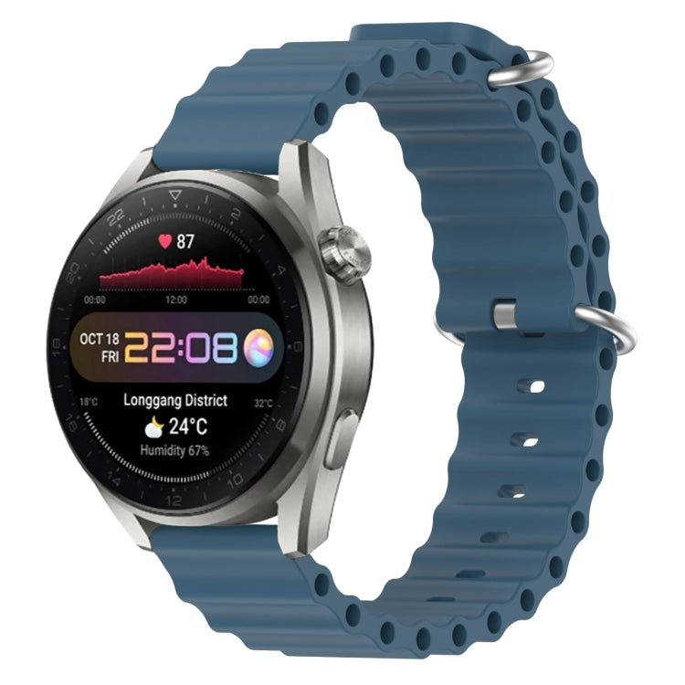 For Huawei Watch 3 Pro New 22mm Ocean Style Silicone Solid Color Watch Band